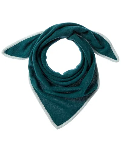 Phenix Knit Triangle Cashmere Scarf In Green