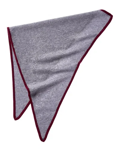 Phenix Knit Triangle Cashmere Scarf In Gray