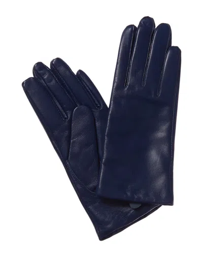 Phenix Leather Glove In Gift Box In Blue
