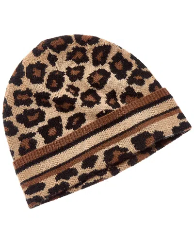 PHENIX PHENIX LEOPARD CASHMERE BEANIE