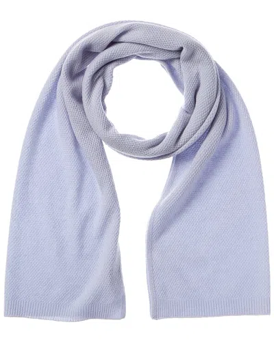 Phenix Lightweight Moss Stitch Cashmere Scarf In Blue