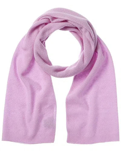 Phenix Lightweight Moss Stitch Cashmere Scarf In Purple