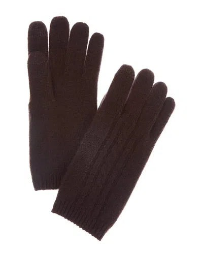 Phenix Placed Cable Cashmere Touch Tech Gloves In Brown