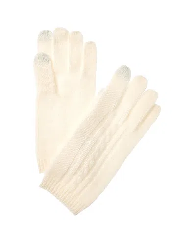 Phenix Placed Cable Touch Tech Cashmere Gloves In Neutral