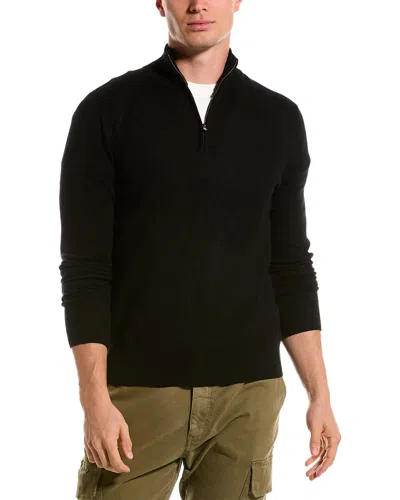 Phenix Quarter-zip Cashmere Pullover In Black
