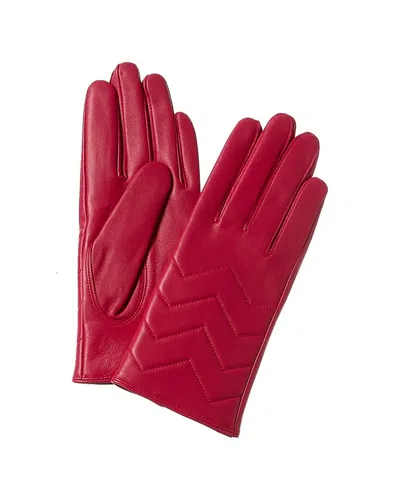 Phenix Quilted V Cashmere-lined Leather Gloves In Pink