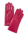 Phenix Quilted V Leather Gloves In Pink