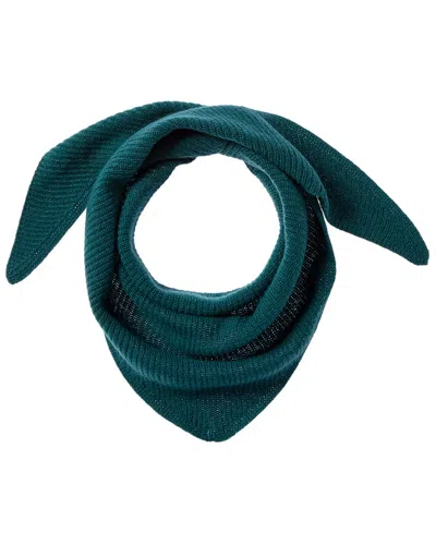 Phenix Rib Knit Cashmere Neckerchief In Green