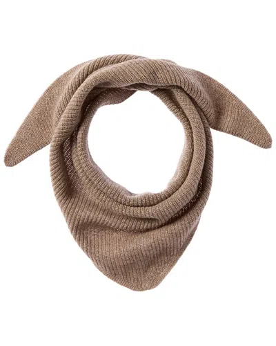 Phenix Rib Knit Cashmere Neckerchief In Brown