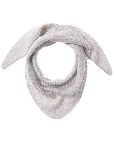 Phenix Rib Knit Cashmere Neckerchief In Gray