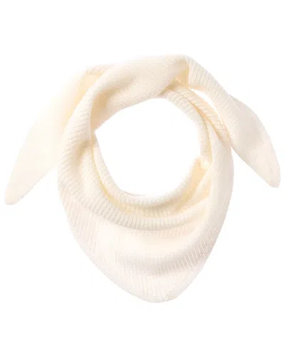Phenix Rib Knit Cashmere Neckerchief In White