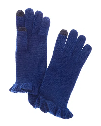 PHENIX PHENIX RUFFLE CUFF KNIT TOUCH TECH CASHMERE GLOVES