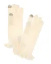 Phenix Jersey Tipped Cashmere Tech Gloves In White