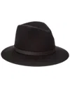 Phenix Short Brim Wool Fedora In Black