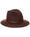 Phenix Short Brim Wool Fedora In Brown