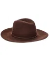 Phenix Short Brim Wool Fedora In Brown