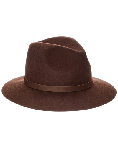 Phenix Short Brim Wool Fedora In Brown