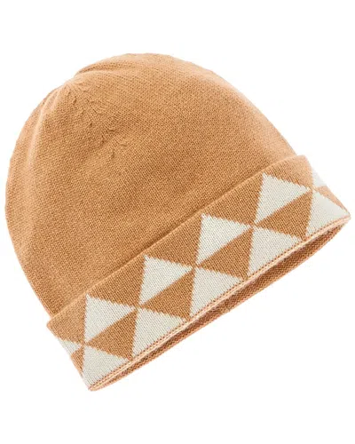 PHENIX PHENIX TRIANGLE JACQUARD CUFFED CASHMERE HAT