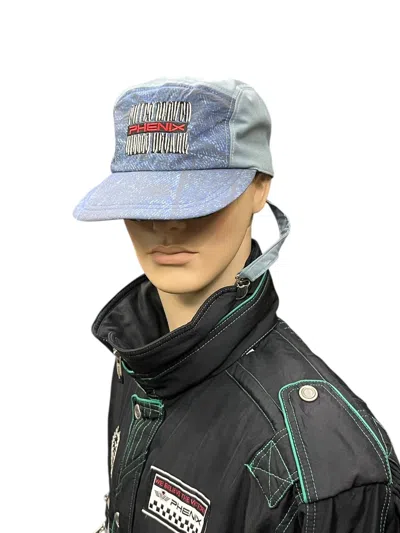 Pre-owned Phenix Vintage  Japan 5 Panel Cap W/ Wind Clip Strap In Blue
