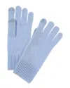 Phenix Waffle Cuff Cashmere Tech Gloves In Blue