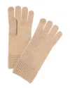 Phenix Waffle Cuff Cashmere Tech Gloves In Brown