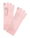 Phenix Waffle Cuff Cashmere Tech Gloves In Pink