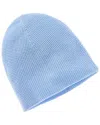 Phenix Waffle Knit Double Layer Cashmere Hat In Blue