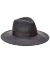Phenix Wide Brim Wool Fedora In Grey