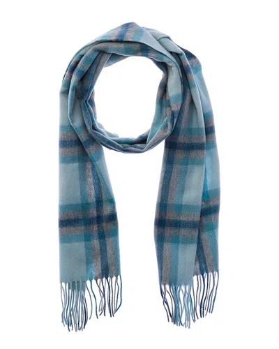 Phenix Woven Cashmere Plaid Scarf In Blue