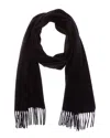 Phenix Woven Cashmere Solid Scarf In Black