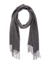 Phenix Woven Cashmere Solid Scarf In Gray