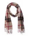 Phenix Woven Cashmere Tartan Scarf In Pink