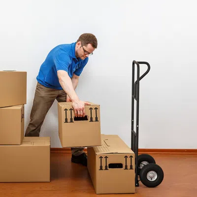 Phhort P-handle Hand Truck With Foldable Load Plate For Warehouse Garage In Black