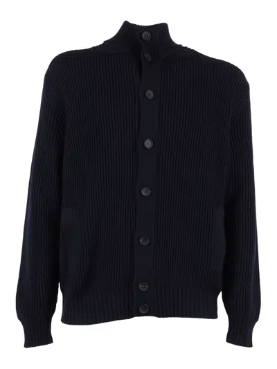 Phi By Filippo De Laurentiis Blusotto Bott. ml Merino E.fine In Black