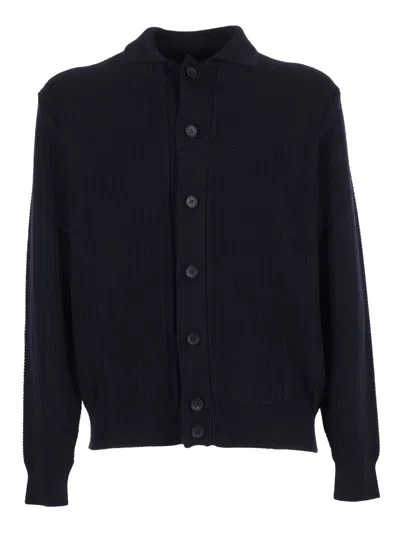 Phi By Filippo De Laurentiis Camicia ml Merino E.fine In Blue