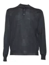Phi By Filippo De Laurentiis Merino Wool Polo In Gray