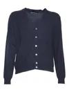 Phi By Filippo De Laurentiis Wool And Cashmere Cardigan In Blue