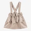 PHI CLOTHING GIRLS BEIGE VELVET SKIRT