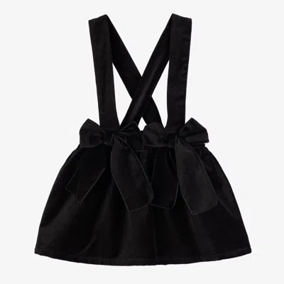 Phi Clothing Babies' Girls Black Velvet Skirt
