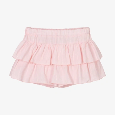 Phi Clothing Kids' Girls Pink Cotton Frilled Skort