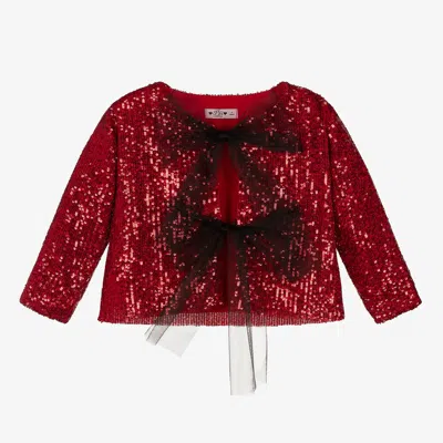 Phi Clothing Babies' Girls Red Sequinned Jacket
