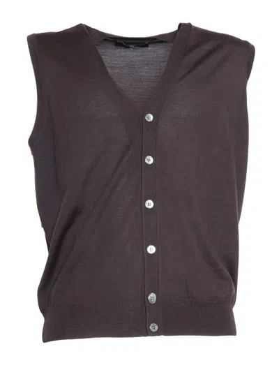 Phi Fdl Gilet Bott.r.merino In Gray