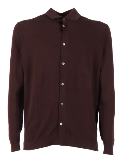 Phi Fdl Camicia ml In Burgundy