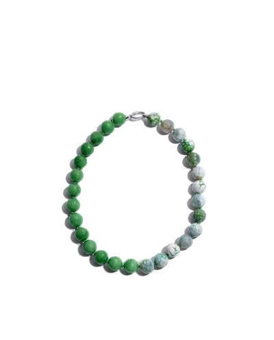 Phialebel Esme Necklace In Green Natural Stones
