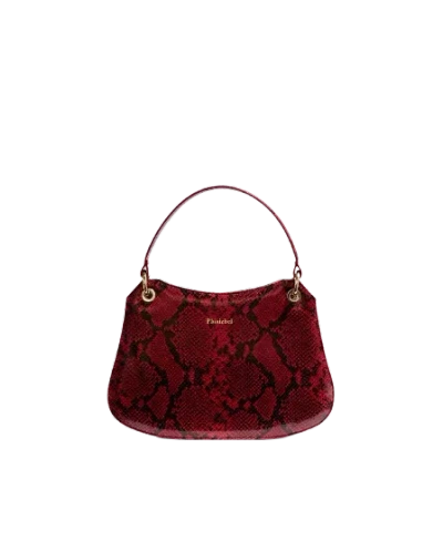 Phialebel Red Mini Olympia In Snake Print