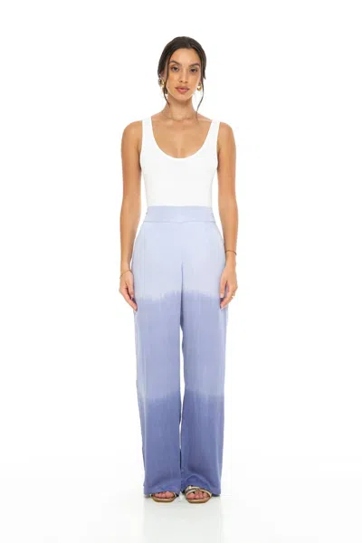 Phie Collective Dip Dye Pants In Blue White Ombre