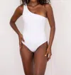 Phie Collective Figure Amberly Classic One Piece Swimsuit In White In White
