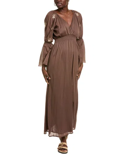 PHIE COLLECTIVE GOLDEN FLOWER MAXI DRESS