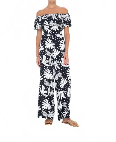 Phie Collective Modal Ruffled Jumpsuit In Black