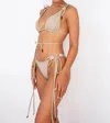 Phie Collective Oceania Jade Cheeky Bikini Bottom In Camel In Brown